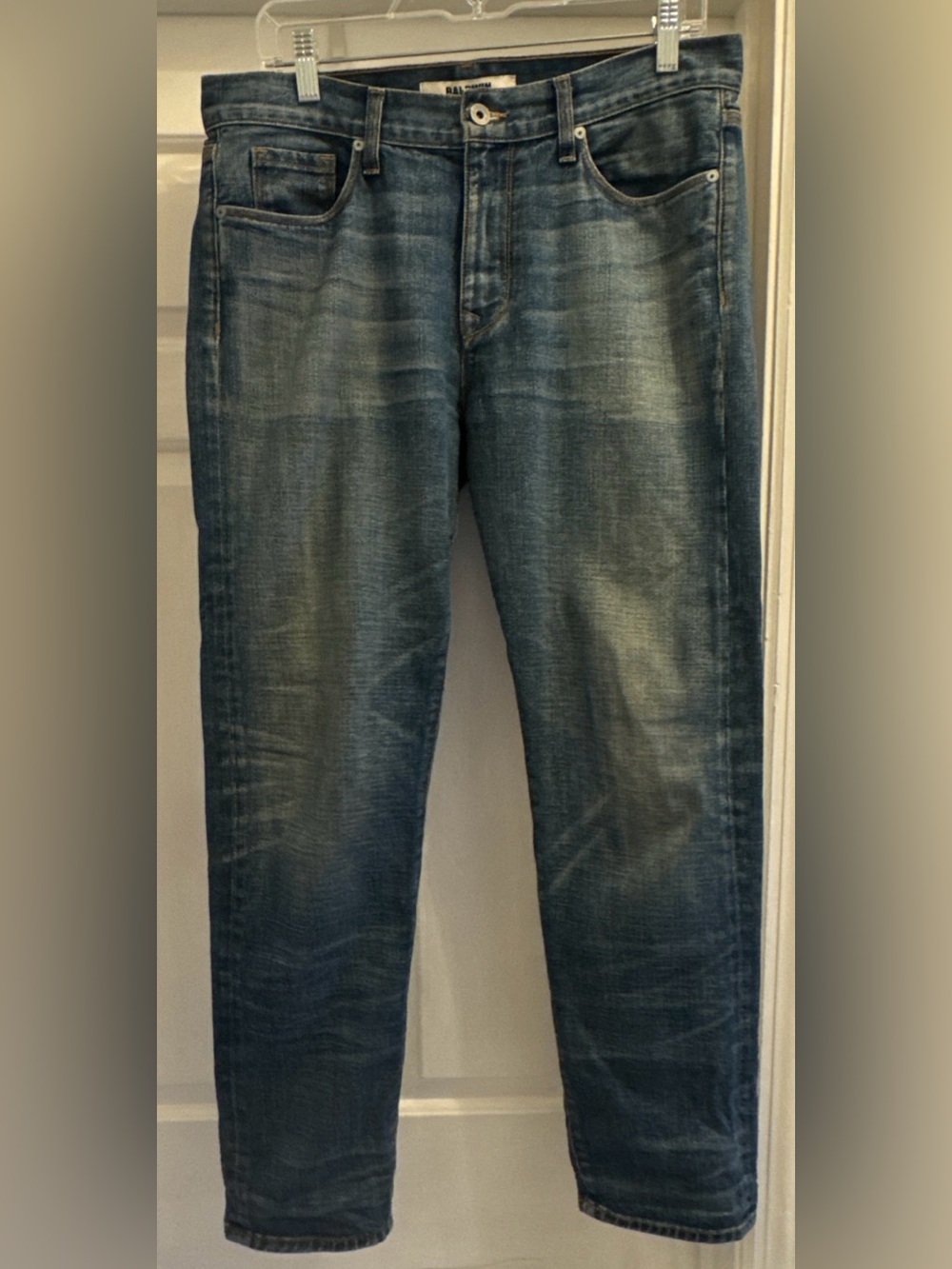Baldwin Slim Straight Blue Denim Mens Jeans Size 32 (34x29)